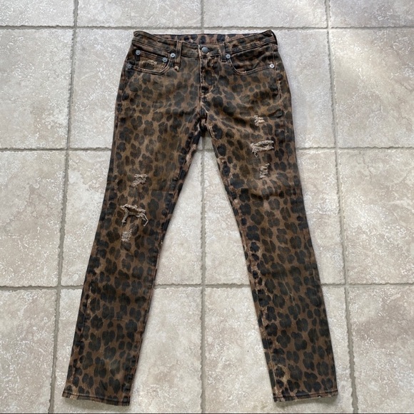 R13 Denim - R13 leopard Kate skinny jeans